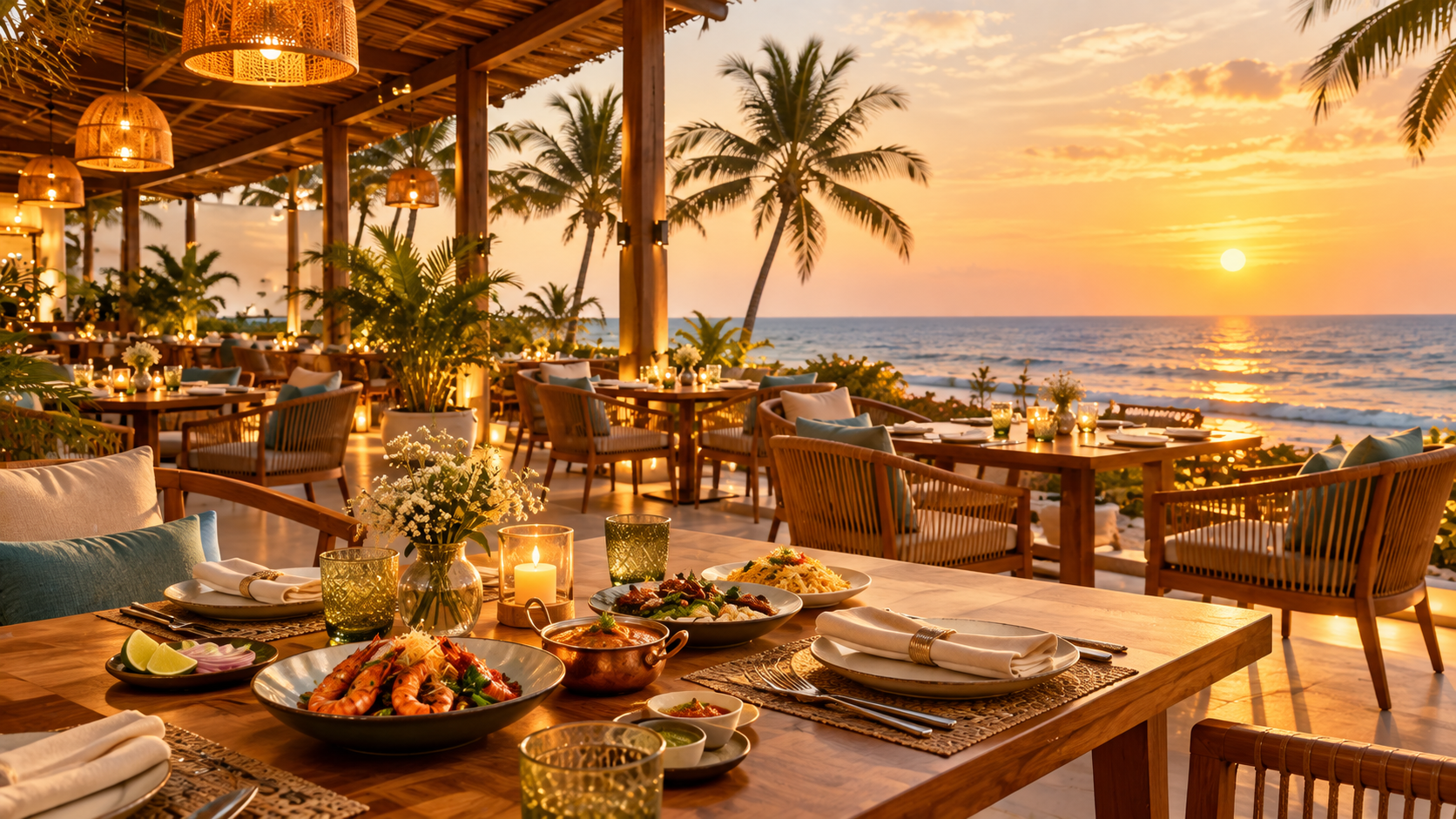 Dining experience at Golden Sands Beach Resorts