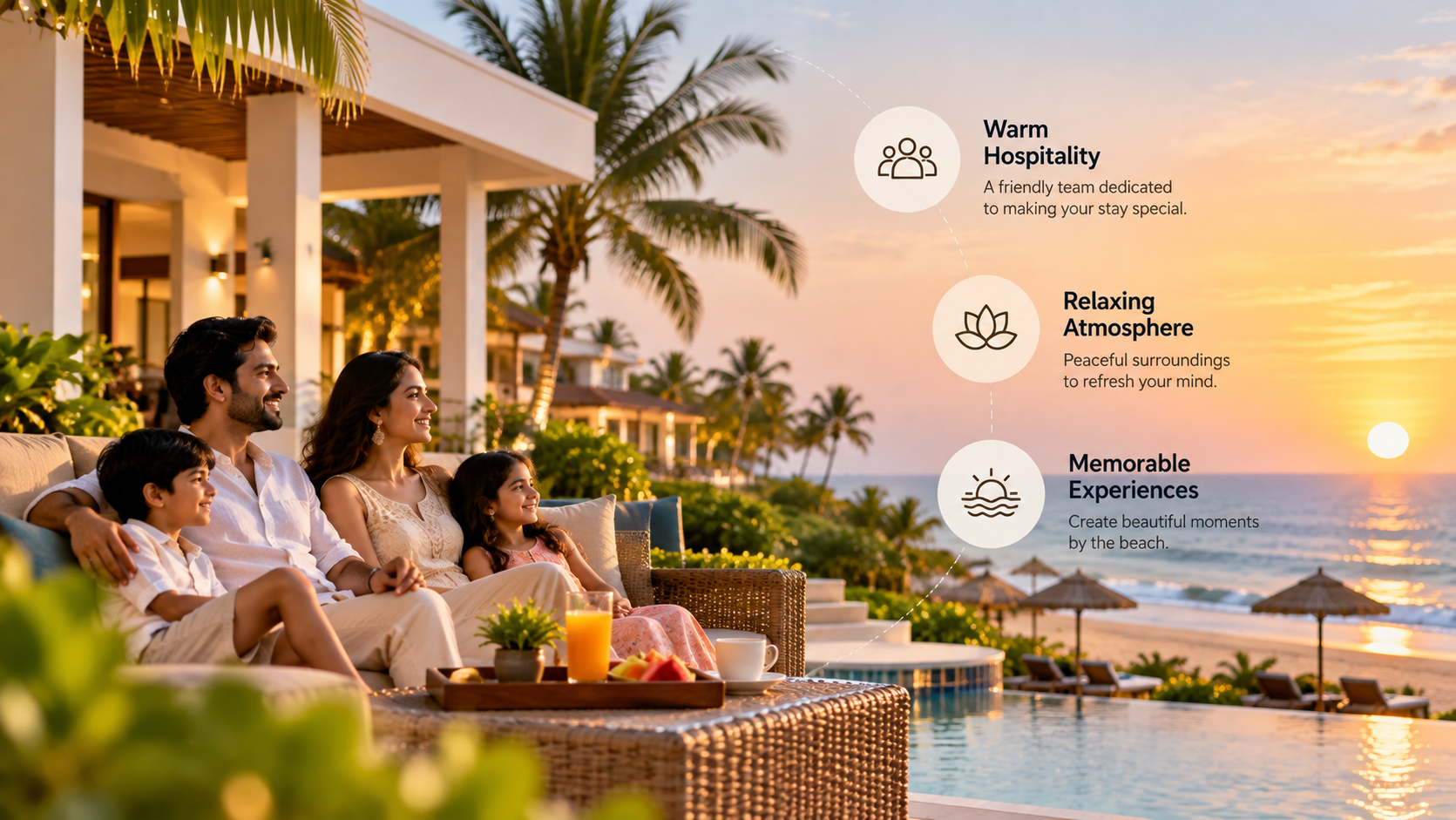Relaxing resort experience at Golden Sands